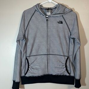 North face striped zip up